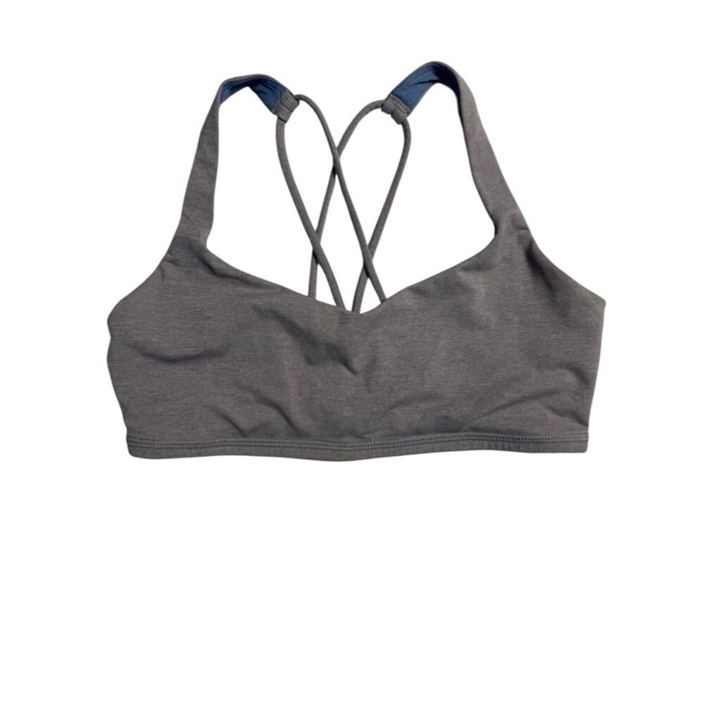 Lululemon gray strappy sports bra
